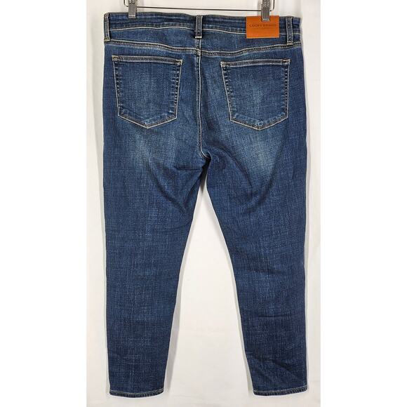 LUCKY BRAND WOMEN'S MID RISE CROP AVA BLUE JEANS SIZE 14/32 - Picture 2 of 13